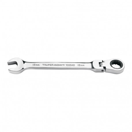Truper ratcheting combination wrench with flex head 18mm