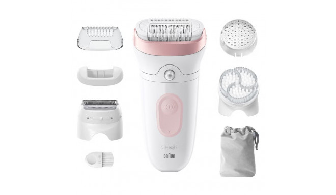 Braun Silk-épil Series 7 7-060 märg ja kuiv valge/roosa epilaator