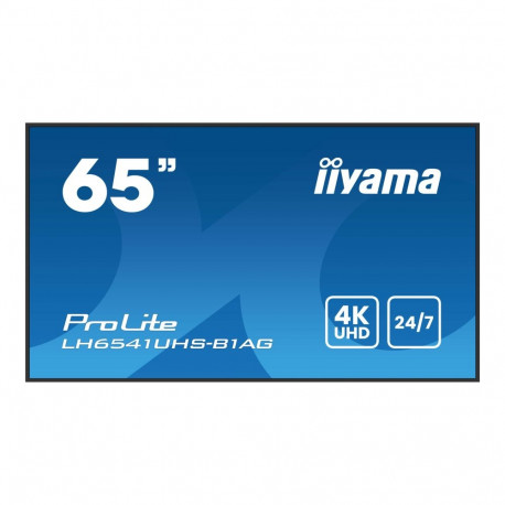 IIYAMA LH6541UHS-B1AG 65-tolline 3840x2160 4K UHD IPS paneel 1% haze maastiku- ja portreerežiim kõla