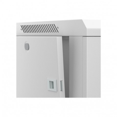 NETRACK 019-090-66-021 Netrack wall/hanging cabinet 19,9U/600 mm,glass door,grey,remov. side pan.