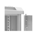 NETRACK 019-090-66-021 Netrack wall/hanging cabinet 19,9U/600 mm,glass door,grey,remov. side pan.