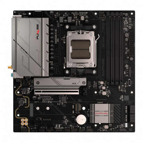 SAPPHIRE AMD B850M AM5 PULSE Ryzen R9/R7/R5, 4x DDR5 7600MHz, PCIE 4.0 x16, 1x M.2 Gen5, 1x M.2 Gen4