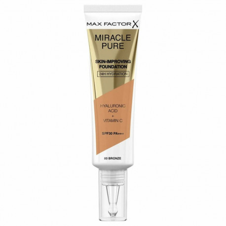 Liquid Make Up Base Max Factor Miracle Pure Nº 80-bronze Nº 80 Bronze Spf 30 30 ml