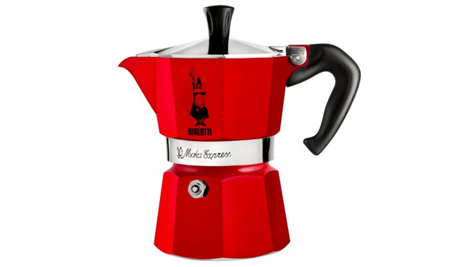 punane Bialetti Moka espressokohvimasin
