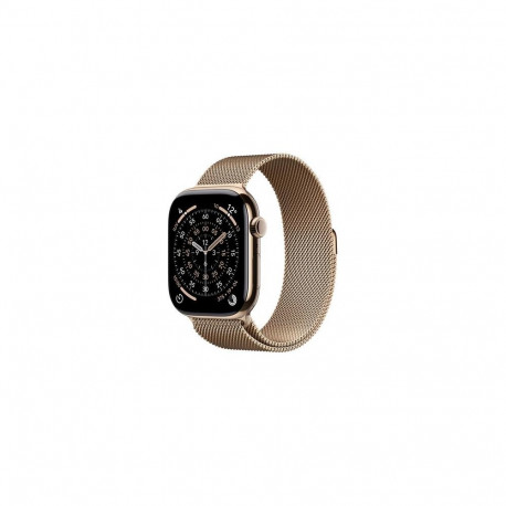 Apple Watch Series 11 GPS + Cellular 46mm Gold Titanium Case with Gold Milanese Loop - M/L