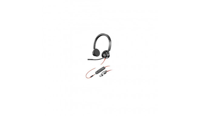 HP Poly Blackwire 3325 Stereo USB-C Headset +3.5mm Plug +USB-C/A Adapter