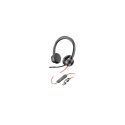 HP Poly Blackwire 8225 Stereo USB-C Headset +USB-C/A Adapter