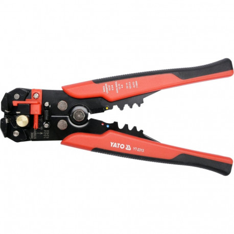 Yato YT-2313 wire stripper pliers, 205mm, 0.2-6mm2, 52-57 HRC, carbon steel, blackened, PP/TPR handl