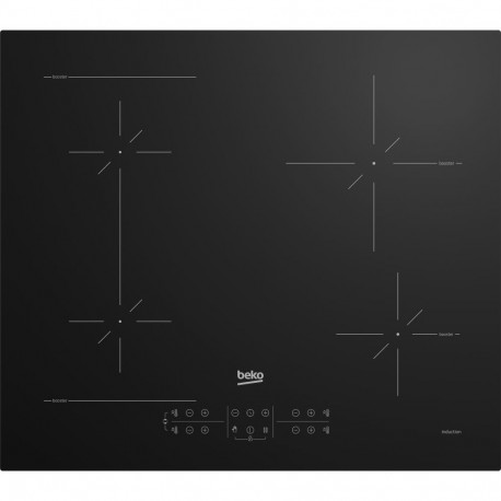 BEKO Hob | HII64200SFMT | Induction | Number of burners/cooking zones 4 | Touch | Timer | Black