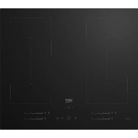BEKO Hob | HII64720QUF2T | Induction | Number of burners/cooking zones 4 | Touch | Timer | Black