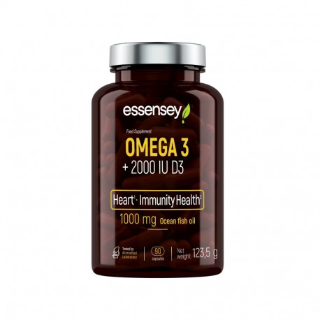 Rasvhape TREC ESSENSEY OMEGA 3 + 2000 IU D3 90 kapslit