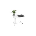 Up Up Forseti Adjustable Height Table, White