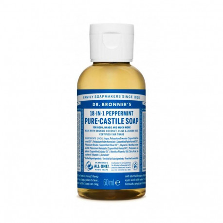 Liquid Soap Dr Bronner's 18 in 1 Peppermint 60 ml