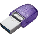 Kingston DataTraveler microDuo 3C 128 GB, USB stick (purple/transparent, USB-A 3.2 Gen 1, USB-C 3.2 