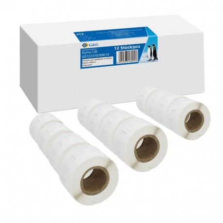 G&amp;amp;G Etiketten 12 x 130 Stück für DYMO 99010/ S0722370