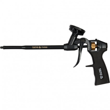 Yato Foam Gun YT-67433, aluminum, brass, PTFE coated, PVC handle, quick adjustment, construction, as