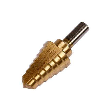 Yato step drill YT-44743, 14-26mm, 70mm, HSS 4241, 7 steps, titanium nitride coating, 40mm working l