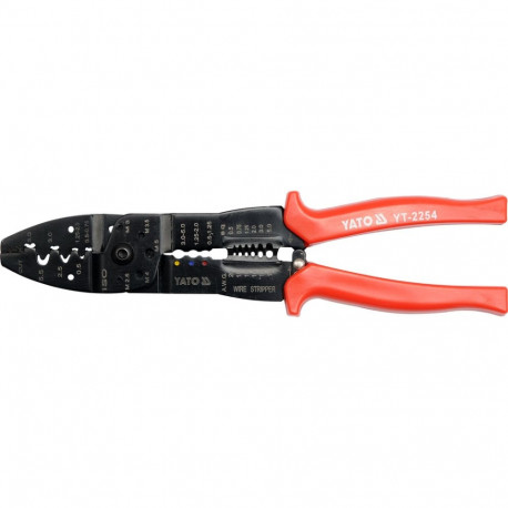 Yato multifunctional electrician pliers YT-2254, 250mm, 0.5-5mm², 20-10 AWG, cutting, screw cutter, 