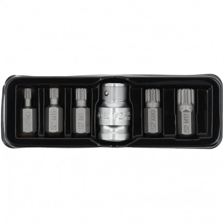 Otsikute Komplekt Spline 30Mm Üleminekuga 1/2" (6Tk.) YT-0414 YATO