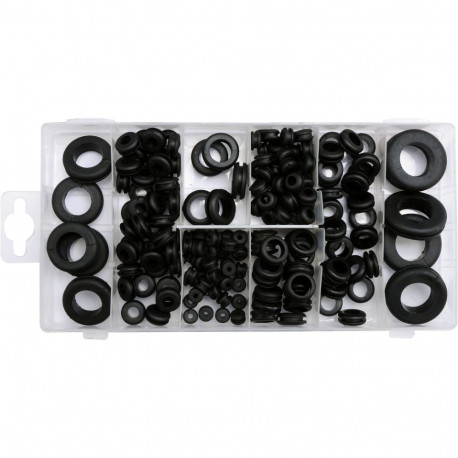 Yato Kummist Ringid YT-06878, 180tk, kummist ringid 6.3x3x8 mm x40, 7.9x5x10 mm x40, 9.5x6x13 mm x40
