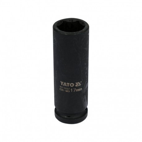 Yato YT-1037 HEX deep impact socket, 1/2", 17mm, 78mm, CrMo SCM-440, phosphated, GRD