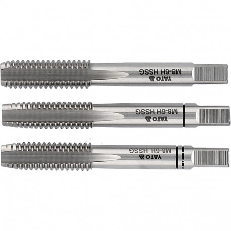 Yato käsikeermekeermestaja YT-2937, M10, 3 tk, HSS M2, 70 mm, 1.5 mm, 24 mm, 7 mm, meetriline keere,
