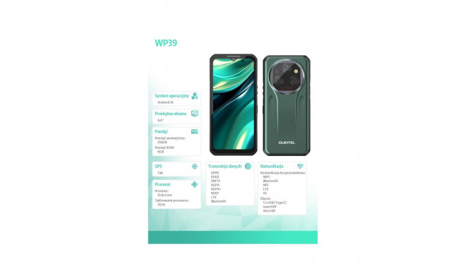 Smartphone WP39 5G 6/256GB IP69K green