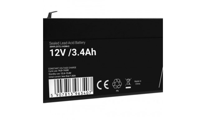 Battery AGM VRLA 12V 3.4Ah