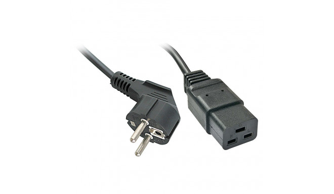 Mains Cable - LINDY Schuko to C19 Mains Cable, 2 m, Black