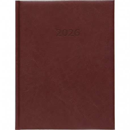 Raamatkalender A4 NÄDAL pruun, vertikaaljaotus, kõvaköide 2026a