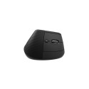 Logitech Lift Vertical for Business Wireless Mouse RF Wireless + Bluetooth, 4000 DPI, Graphite
