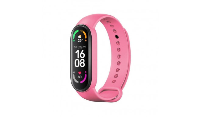 OEM Silicone strap for XIAOMI Mi Band 5 / 6 / 7 pink (37)