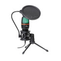 Art ART condenser stand microphone with mechanical filter and diaphragm with light tripod AC-02 blac