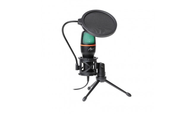 Art Condenser Microphone Art with membrane, standing, illuminated tripod AC-02 black