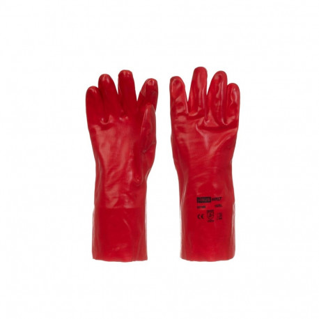 GLOVES PVC RED H310R 35CM