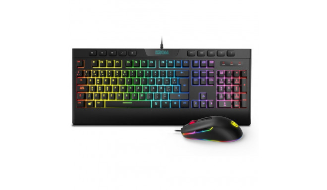 Klaviatuur Mänguri Hiirega Krom Kalyos Must