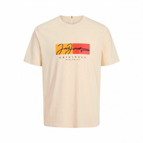 Child's Short Sleeve T-Shirt Jack & Jones Jorfrederiksberg Beige