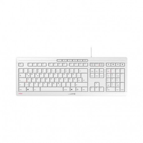 CHERRY STREAM keyboard Office USB QWERTZ German White