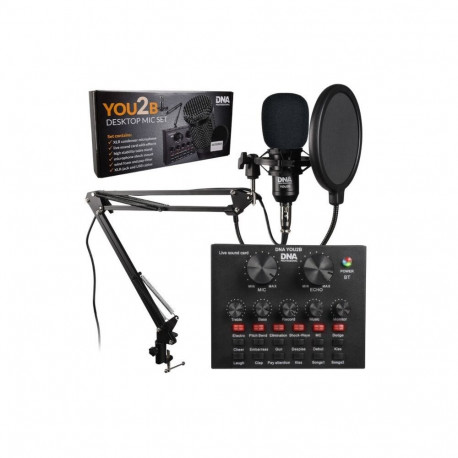 DNA YOU2B - podcast kit (microphone, audio interface, tripod)