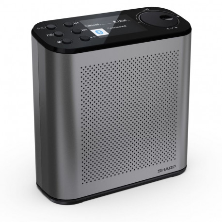 Sharp OSAKA Portable Digital Radio | DR-P530(GY) | USB port | Bluetooth | FM radio | Wireless connec