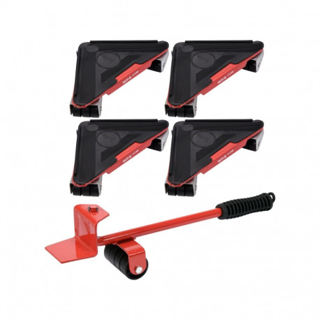 Yato YT-37490 furniture transport roller set, 5 pcs, 300 kg, steel/ABS/rubber, swivel castors