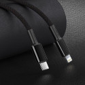 Baseus Type-C - Lightning High Density Braided Fast charging cable, PD 20W, 2m, Black (CATLGD-A01)