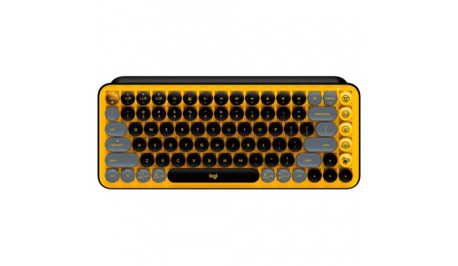 LOGITECH POP Keys Bluetooth Mechanical Keyboard - BLAST YELLOW - RUS