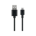 Goobay Micro USB charging and sync cable 46800 Black, USB 2.0 micro male (type B), USB 2.0 male (typ