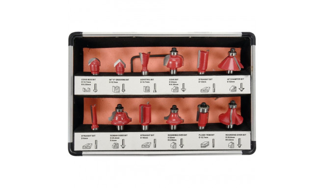 Freesiterade komplekt (12 tk.) YT-68005 YATO