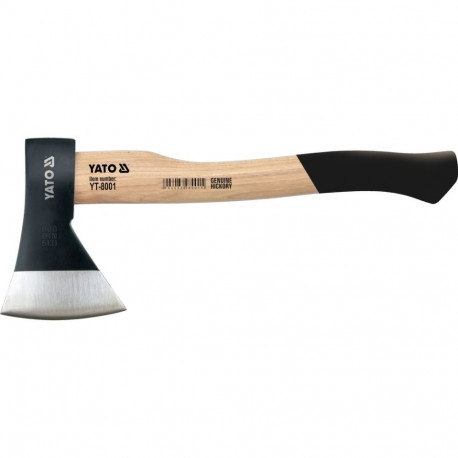Yato YT-8001 kirves, 600g, 36cm, süsinikteras, hikkoripuu käepide, karastatud, lihvitud, mustaks töö