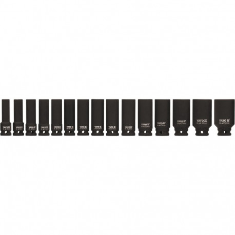 Löökpadrunite komplekt 1/2" (15 tk) YT-1055 YATO