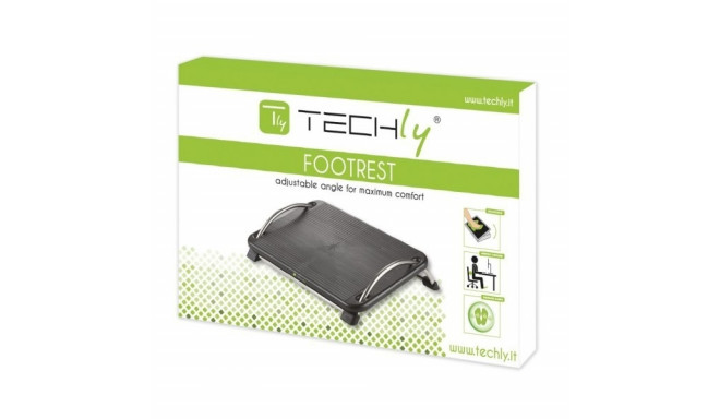 Ergonomic footrest with angle adjustment, black