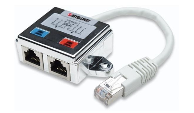 Output: Shielded RJ45 1-to-2 Ethernet Splitter Adapter