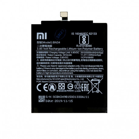 Xiaomi - BN34 Xiaomi Original Battery 3000mAh (Service Pack)